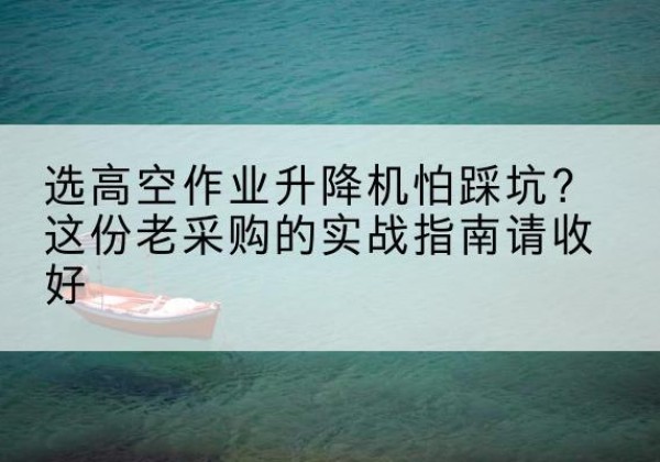 道县高空作业升降机厂家推荐-选高空作业升降机怕踩坑？这份老采购的实战指南请收好