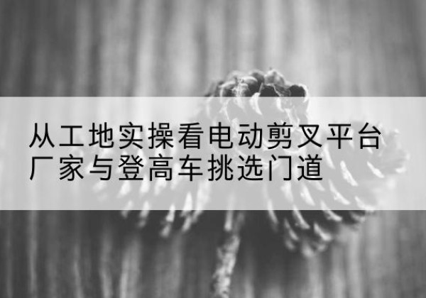 道县电动剪叉升降平台厂家-从工地实操看电动剪叉平台厂家与登高车挑选门道